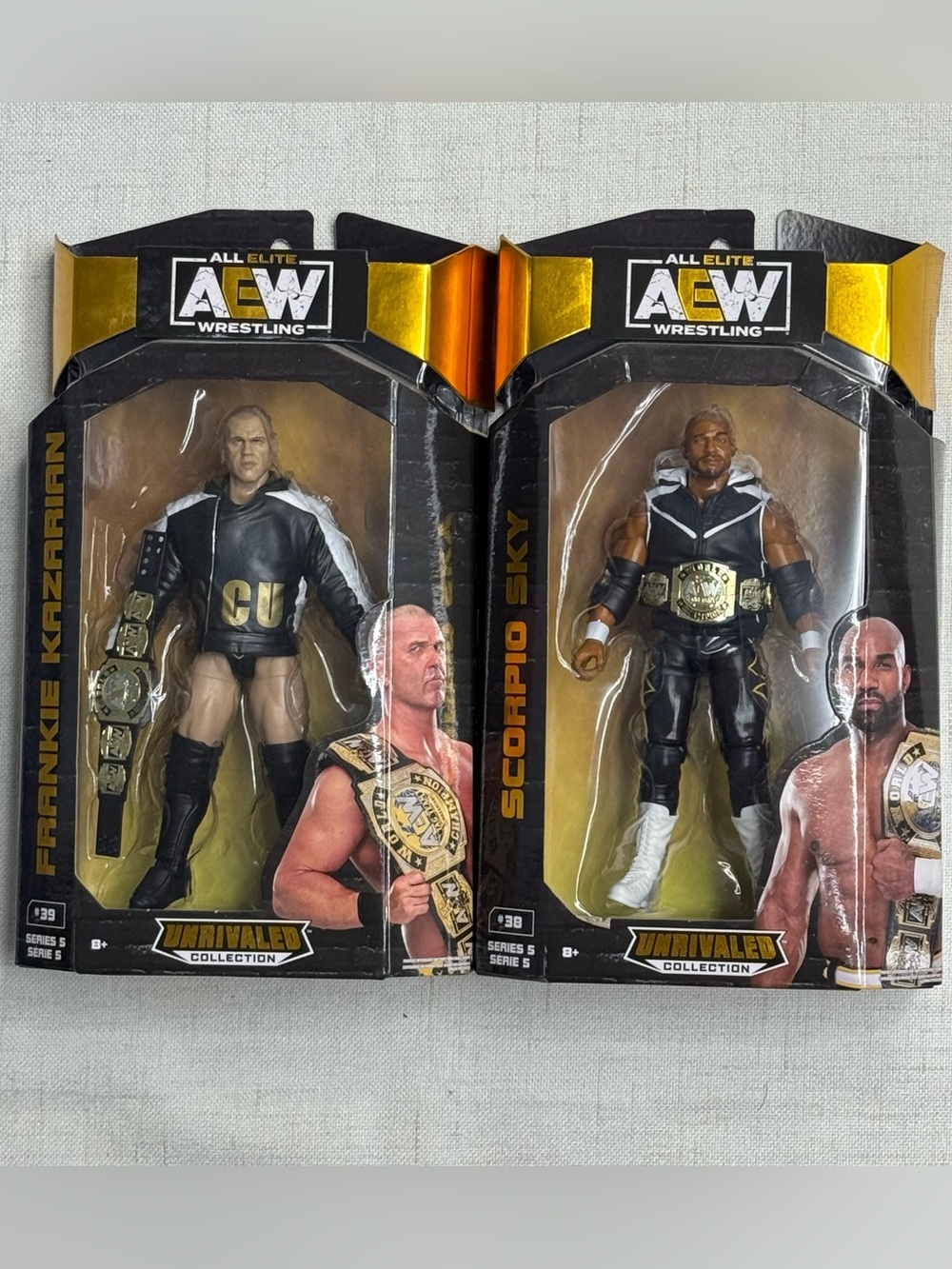 2021 AEW Jazwares Unrivaled Series 5 #38 #39 Scorpio Sky & Frankie Kazarian